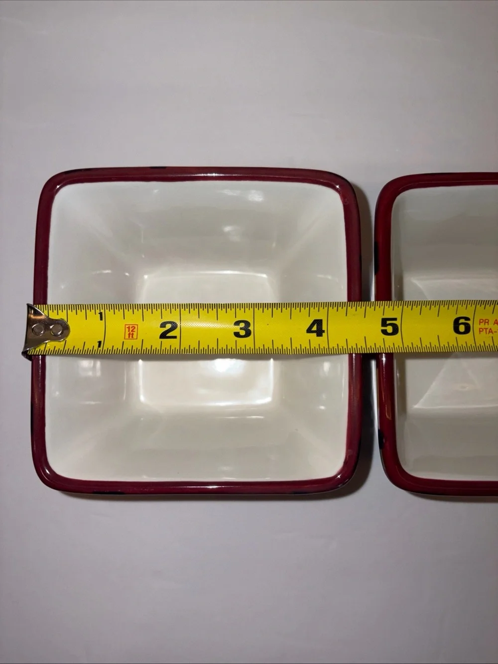 Pampered Chef Simple Additions Striped Appetizer Snack Bowl Set Of 2 4 1/2”
